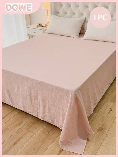 1 bộ ga trải giường kiểu Bohemian, chất liệu 100% polyester, chất liệu nhẹ, thoáng khí, màu trơn, có họa tiết nhăn, thích hợp cho người lớn và thanh thiếu niên.
