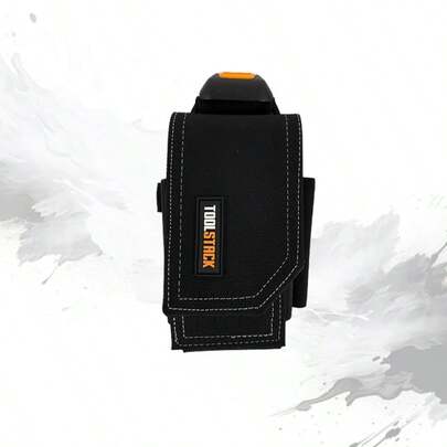 Túi đựng điện thoại thông minh bền chắc Toolstack kèm sổ tay và bút chì, hộp đựng dụng cụ đa năng không dùng điện, màu đen.