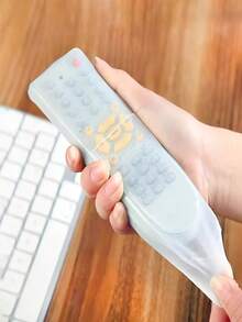 Universal Transparent Remote Control Protective Cover, Dust-Proof, Waterproof, Anti-Slip Silicone Case, Fully Transparent Protective Shell Suitable For TV/AC Remote Controls, Washable And Reusable Household Anti-Scratch Remote Control Protector - A - View 3