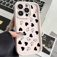 Capinha Capa de silicone Anti-impacto Adamantium Amor para iPhone 17 13 11 12 14 15 16 pro max 7/8plus XR XSMAX celular - Preto - Visão 6