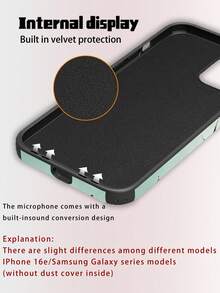 1pc Retro Ink Bamboo & Butterfly PU Leather Shock-Proof Dustproof Handmade Protective Case Suitable For Apple 17 Pro Max/16 Pro Max/16 Plus/13 Pro Max/14 Pro Max 13 14 11 12 Pro 11/15 Pro, Galaxy S24 Ultra, With Speaker Hole Design, Suitable As Holiday Gift - Light Green - View 10