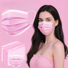 500pc/300pcs/200pcs/150pcs/100pcs/50pcs/10pcs/1pc High Quality Adult Face Mask, 3-Layer Protective Mask, Reinforced Thick Polyester Material, Reusable Mask - Elastic Ear Loop Design, Breathable And Comfortable, Unisex, Daily Protection, Suitable For Home, Office, School, Outdoor And Other Occasions, Daily Use - Multicolor - View 5