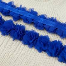 1 pieza Correa de bricolaje con diseño de flor - azul real - Ver 7