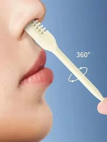 4pcs/Set Portable 360° Rotating Dual-Head Gentle & Painless Nose Hair Trimmer Kit, Unisex, Precision Grooming Skin/Facial Hair Removal Tool - A - View 1