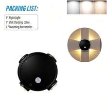 Lámpara de pared LED, accesorio de iluminación montado en la pared para dormitorio, sala de estar y pasillo - Negro - Ver 6