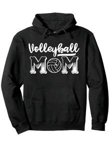 Sweat à capuche Volleyball-Mama - 280g - Noir - Voir 6