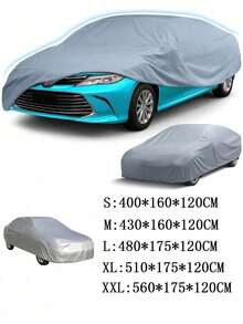 1 Set Waterproof & UV-Resistant Car Cover - Full Protection Against Dust & Snow For Sedans, SUVs And Trucks, With Storage Bag - Silver - View 8