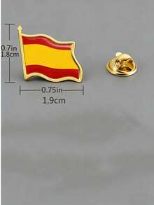 2pcs Flag Pins From Around The World, Wave Resin Flag Badges, Alloy Medal Brooches, Suitable For Various Events, Festivals, Conferences, Suit Lapel Pins - Multicolor - View 3
