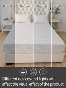 1pc Bohemian Style Wrinkled Texture Mattress Protector Cover, Deep Pocket Design, Soft & Breathable, Fits Various Bed Sizes - Multicolor - View 8
