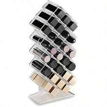 byAlegory Acrylic Lipstick Makeup Organizer 28 Space Cosmetic Storage Designed To Stand Lay Flat or Stack CLEAR 162745393569 - Claro - Ver 2