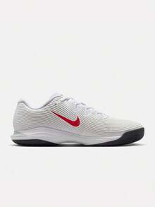 Nike Vapor 12阿爾卡拉斯同款男子硬地減震網球鞋 - 白色/紅色 - 查看 1
