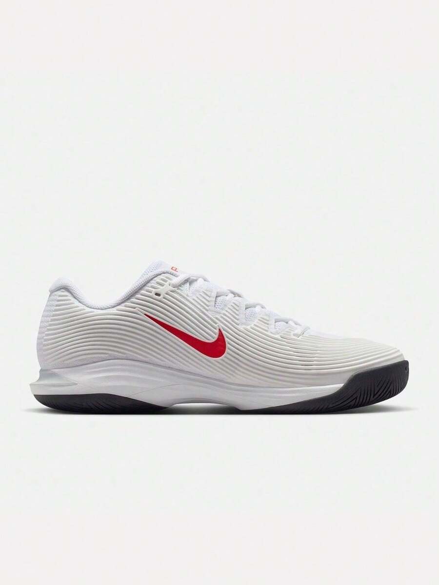 Nike Vapor 12阿爾卡拉斯同款男子硬地減震網球鞋 - 白色/紅色 - 查看 1