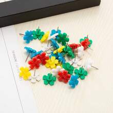 Cute Flower Shaped Felt Board Push Pins, Decorative Cork Board Photo Wall Decor - Fresh Floral Decorative Pins - View 4
