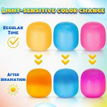 1/3/12pcs Stress Relief Squeeze Toys, Sensory Toys With Satisfying Dough Filling, Squeeze Balls, Stress Relief Toys, Squeeze Toys, Finger Toys - May Change Color Under Sunlight - Colors May Vary - Multicolor - View 10