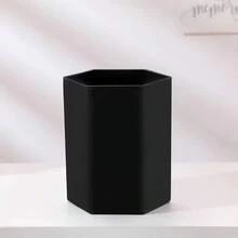 1个简约纯色六边形笔筒，桌面收纳盒，返校季文具盒，铅笔袋，书包 - 彩色 - 查看 20