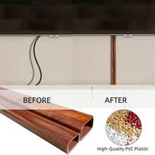 2 miếng dán tự dính che giấu dây cáp, phù hợp cho 1 dây cáp, dễ dàng gắn lên tường để che giấu dây cáp, tạo rãnh quản lý dây cáp. - 40cm - Xem 6