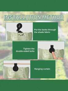 50/100pcs Greenhouse Shade Cloth Clips, Durable PP Shade Cloth Clips, High UV Index Black Round Plastic Shade Cloth Clips, Reusable And Removable Shade Cloth Locks, Suitable For Garden Netting, Outdoor Camping Equipment, Canvas, Mesh And Netting, Premium Fasteners, 1pc - Multiple Styles - View 7