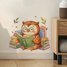 1PC Owl Wall Clings,Wall Sticker,Self-Adhesive Window Stickers For Glass, Reading Window Stickers Make Great Gifts.Suitable For Bedroom And Living Room, Dining Room, Study, Bathroom - A - View 4