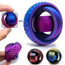 Đồ chơi bóng xoay in 3D mới, con quay hình chữ O đa năng, xoay nhờ trọng lực, giúp giảm lo âu và căng thẳng, đồ chơi thú vị. - Nhiều màu - Xem 2
