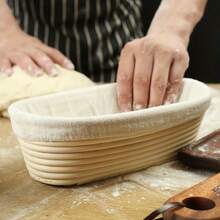 10-Inch Diameter Bread Proofing Baskets Set, Including Oval And Round Shapes, Made Of Natural Woven Willow With Liners, Dough Scraper And Danish Dough Whisk Included, Non-Stick Breathable Baking Tools - View 9
