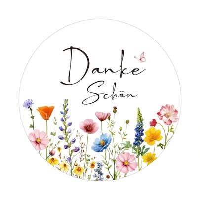 Thank You Beautiful Gift Stickers, 5 Cm Round Labels Stickers, Pack Of 120