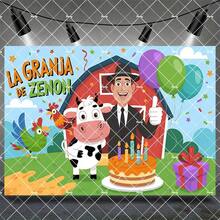    Cartoon La Granja De Zenón Backdrop Kids 1st Birthday Party Decor Green Grass Farm Baby Shower Banner Poster Photo Studio - G款 - 查看 13