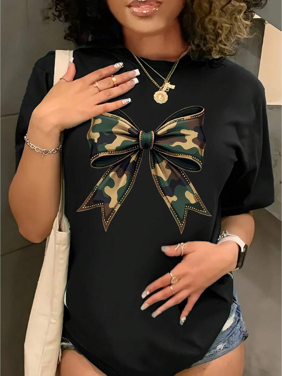 deyin Women T-Shirts - Black - View 1