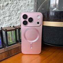1 Ốp lưng điện thoại silicon mềm màu hồng, từ tính, sạc không dây, siêu mỏng, mờ, chống rơi vỡ, phủ lớp sơn kim loại, bảo vệ toàn diện ống kính, tích hợp các nút bấm, tương thích với Samsung Galaxy S26Ultra/S26Plus/S26/S26Edge/S26Pro/S25Ultra/S25Plus/S25/S25Edge/S25FE/A57/A37A17/A07/A56/A36/A26/A55/A35/A25/A15/A24/A34/A14/A16/A06/A05S, chống nước, chống sốc, chống trầy xước. Cũng tương thích với iPhone 17pro/17promax/Apple Air/17/17E/16pro/16promax/16plus/16/16E/15pro/15promax/15plus - Hoa hồng vàng - Xem 9