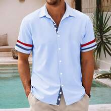 America's 250th Anniversary Independence Day Men's American US Flag Patriotic Fourth Of July Shirt Summer Shirt Button Up Shirt Short Sleeve Fashion Casual Holiday Summer Spring Turndown 3D Print - A508D-AL25283 - 查看 1