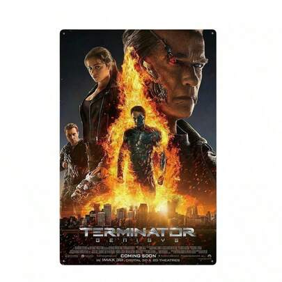 Poster phim hành động kinh điển kiểu cổ điển, biển hiệu kim loại, tranh treo tường kim loại cho câu lạc bộ, phòng giải trí, quán bar, trang trí nhà cửa phong cách retro.