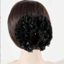 1件随机花朵发饰，适合女性、节日、派对佩戴 - 黑色 - 查看 2