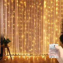 1pc 6m/3 Meters Wedding Romantic Atmosphere Decoration LED String Lights Battery Powered Indoor Party Backdrop LED String Lights - Battery Box Curtain Light - View 12