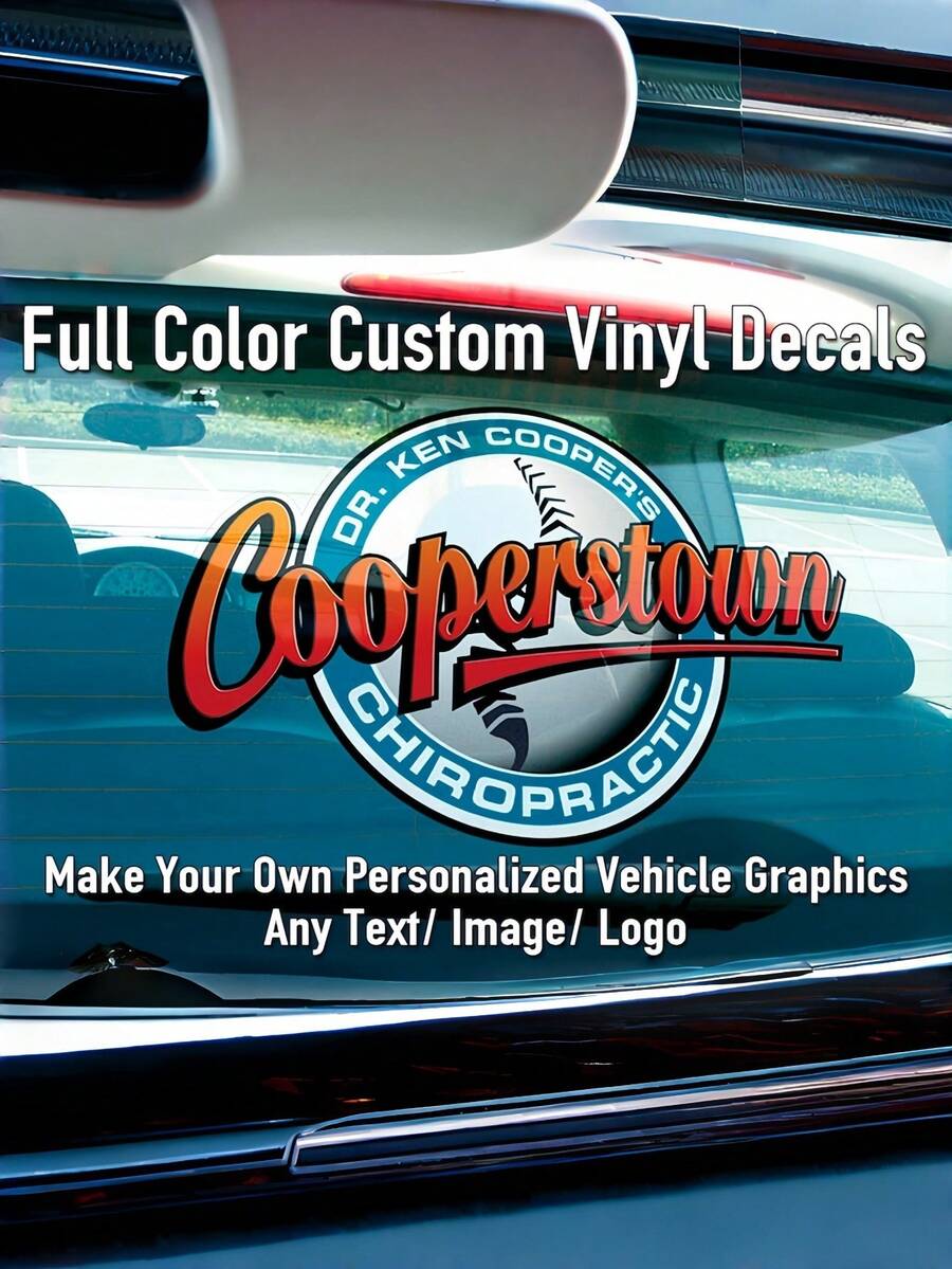 1Pc Full Color Custom Vinyl Decals, Personalize Your Text Image Or Logo, Removable Lightweight Sticker For Cars Home Business Windows Doors Walls Bikes Boats, Great For Birthdays Holidays And Special Occasions - Multicolor - View 1