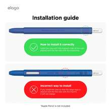 Elago X MONAMI Compatible With Apple Pencil Pro Case & Apple Pencil 2nd Generation Case, Back To School, Gift For Friends And Family, Apple Pencil Accessories, Magnetic Charging And Double Tap, Durable Silicone, Premium Stylus Cover, Protective Covering - Deep Blue - 查看 7