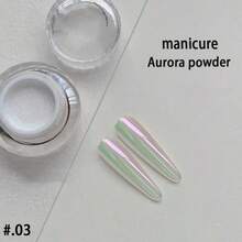 1pc New Y2K Colorful Aurora Luxury Magic Mirror Powder, Metallic Crystal Nail Art Decoration - Multicolor - View 11