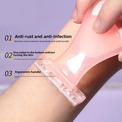 Bộ 3 dao cạo mini dùng một lần màu hồng dành cho nữ, lưỡi dao bằng thép không gỉ 3 lớp, thích hợp để tẩy lông vùng nách, chân và bikini, dao cạo dùng một lần tiện lợi, dụng cụ làm đẹp & trang điểm.