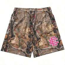 New Basic Summer Mesh Shorts EE.Classic Floral Print Gym Shorts 2025 Beach, Basketball And Sports Shorts For Men - Fangzi Negro - View 6