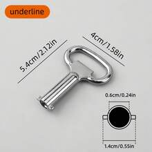4pcs Square, Flat And Triangle Socket Wrenches Set, Suitable For Electrical Box Locks, Water Meter Valves, High-Speed Train And Railway Valves, Radiator Valves, With Keychain - A - View 5