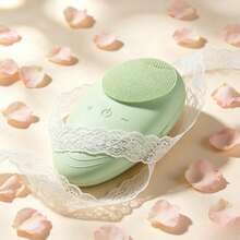 New Silicone Facial Cleansing Brush Electric Pore Cleaner Ultrasonic Face Massager For Deep Cleansing And Skin Rejuvenation With Soft Bristles And Waterproof Design Perfect For All Skin Types - màu xanh lá - Xem 8