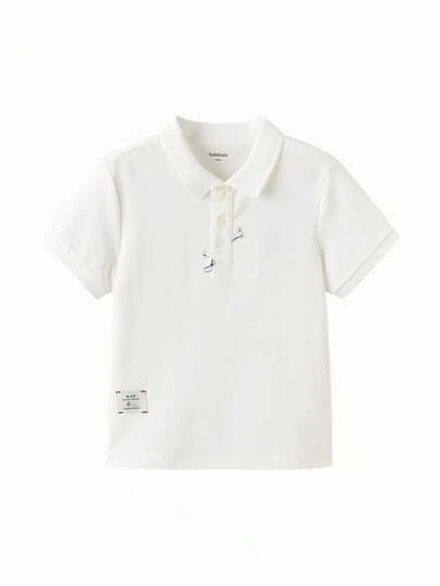 Balabala Áo Polo cho bé trai, tay ngắn, kiểu dáng thanh lịch, thoải mái, phù hợp cho học sinh, mặc hàng ngày và hoạt động ngoài trời.