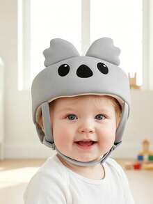Cute Bear Anti-Fall Hat, Baby Walker Hat, Anti-Collision Protective Headgear For Toddlers & Children Aged 10-36 Months - Gray Koala - View 6