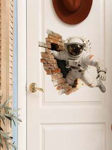 mama look 1pc, Multi-Size, Space, Planet, Rocket, Astronaut, Alien, PVC Removable Wall Sticker, Suitable For Bedroom, Living Room, Study, Dining Room, Corridor, Bathroom, Home Wall Decor, Room Decoration, Etc. - Multiple Styles - View 6