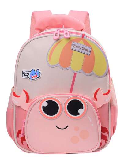New Student Backpack With Cute Small Pattern Design, Suitable For Boys And Girls, Lightweight And Minimalist, Perfect For School Or Travel
