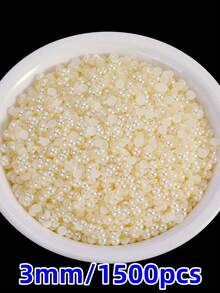 1 Pack Multi-Functional ABS Faux Pearl Flat Back Half Round Beads 2-20mm - Jewelry, Nail Art, And DIY Decoration In Bulk (20-2500pcs) - Multicolor - View 26
