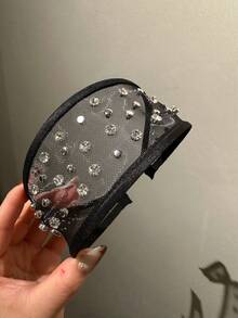 2026 New Wide Mesh Rhinestone Headband, Fashionable Delicate Niche Versatile Hair Accessory - Rhinestone Headband - View 5