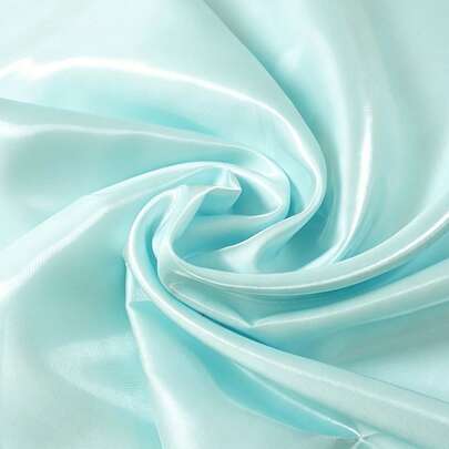 1pc Transparent Blue-Green Satin-Like Silk Fabric, Handmade DIY Sewing Material