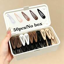 50 piezas de Pinzas de Pelo de Metal, de aproximadamente 5 cm (2 pulgadas), Colores Surtidos para Mujeres, Accesorios para el Cabello para Damas y Niñas, 5 Colores, Viaje, Cumpleaños - Multicolor - Ver 7