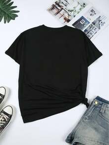 deyin Camisetas de mujer - Negro - Ver 2