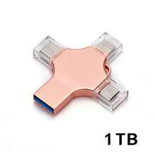 Ổ USB Flash Drive 4 trong 1 2TB, Thẻ nhớ, Thiết bị lưu trữ ngoài, Tương thích với điện thoại thông minh/iPod/máy tính/IOS & Android/PC - Xem 10