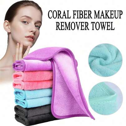 4pcs Ultra-Soft Microfiber Face Towels, Made Of Gentle Non-Shedding Fabric, Suitable For Mild Cleansing And Skincare, Convenient For Outdoor Use (1pc)